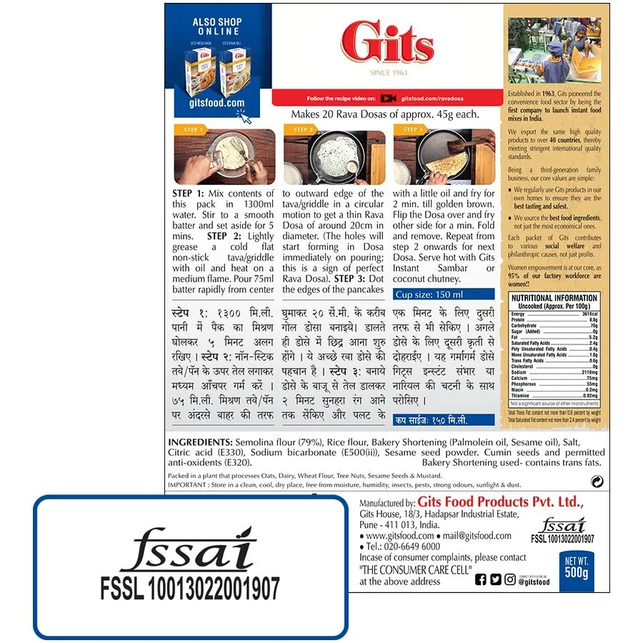 Gits Rava Dosa Breakfast Mix, 500 g-5.webp